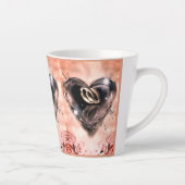 Wat God heeft samengesteld (roze roos) Latte Mok (Rechts)