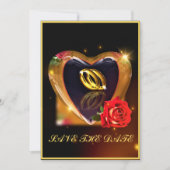 Wat God heeft samengesteld uitnodiging (goud & zwa (Voorkant)