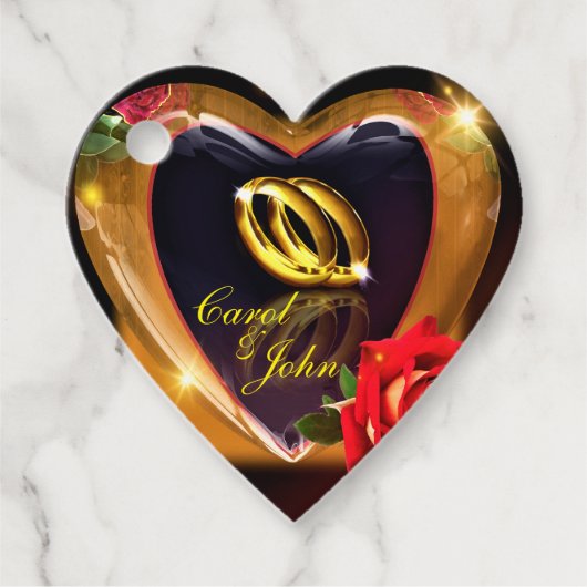 "Wat God in elkaar heeft gezet" Bruiloft Bedankjes Labels (Voorkant)