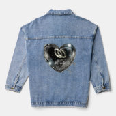 "Wat God in elkaar heeft gezet" Bruiloft Denim Jacket (Achterkant)