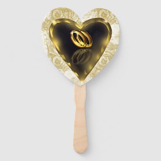 Wat God in elkaar heeft gezet (goud en wit) Handwaaier (Achterkant)