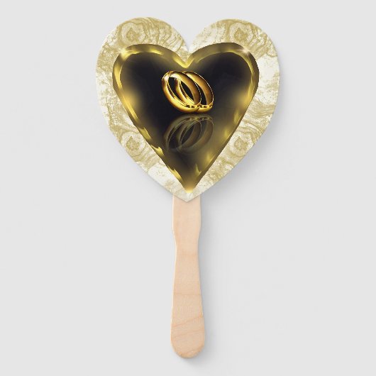 Wat God in elkaar heeft gezet (goud en wit) Handwaaier (Voorkant)