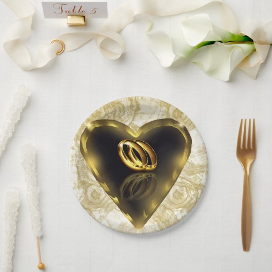 Wat God in elkaar heeft gezet Papieren Bordje (Huwelijk)