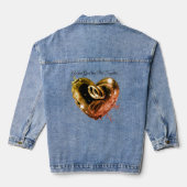 Wat God Samen Heeft Gebracht Bruid Huwelijk Denim Jacket (Achterkant)