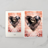 Wat God Samen Heeft Gebracht Roze Save The Date Folie Wenskaart (Buiten Laag)