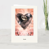 Wat God Samen Heeft Gebracht Roze Save The Date Folie Wenskaart (Achterkant)