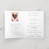 Wat God Samen Heeft Gebracht Roze Save The Date Folie Wenskaart (Binnenlaag)