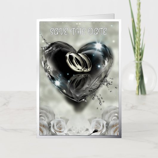 Wat God Samenvoegt Bewaar De Datum Folie Wenskaart (Voorkant)