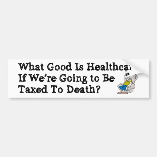 Wat goed is gezondheidszorg? v2 bumpersticker (Voorkant)