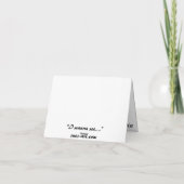 Wat goin in uw hals van het bos notecard is kaart (Achterkant)