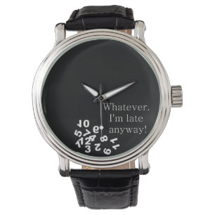Wat grappig. Ik ben toch al laat! Kijk uit - in zw Horloge