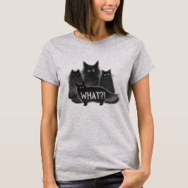 "Wat?!" grappige kat T-shirt