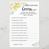 Wat Groom zegt de Kaart van het Spel van het Vrijg (Voorkant)