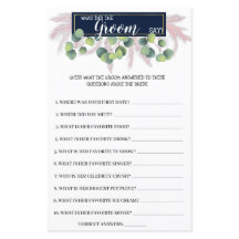 Wat Groom zegt Pampas Grass BridalShower Game Card