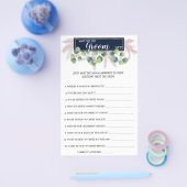 Wat Groom zegt Pampas Grass BridalShower Game Card Flyer (Enkel)