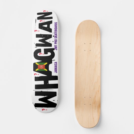 WAT GWAN? 19,7 cm Skateboard Deck (Voorkant)