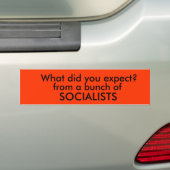 Wat had je verwacht? bumpersticker (Op auto)