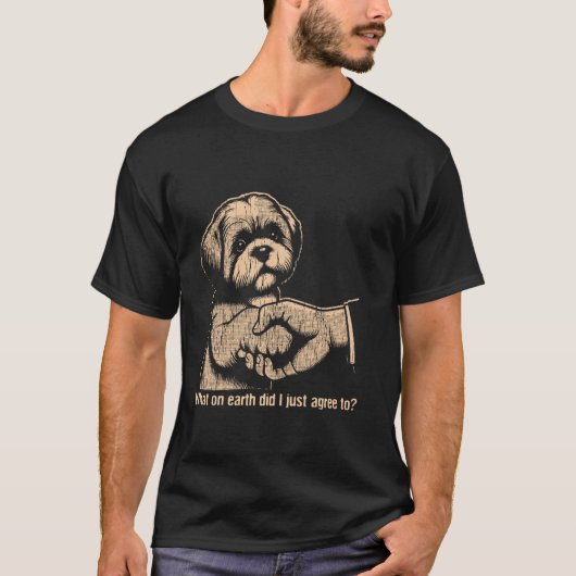 Wat heb ik in hemelsnaam net afgesproken Grappige T-shirt (Voorkant)