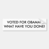 WAT HEB JE GEDAAN? BUMPERSTICKER (Voorkant)