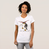 Wat heb je gezegd? Macaroni-pinguïn grappig T-shirt (Voorkant volledig)