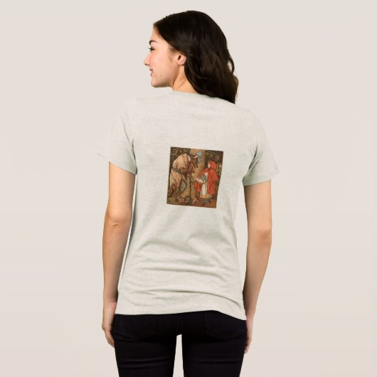 Wat heb je grote ogen oma Tee Tri-Blend Shirt (Achterkant volledig)