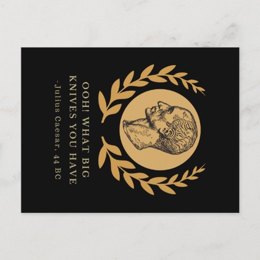 Wat heb je met grote konijnen? Julius Caesar Briefkaart (Voorkant)