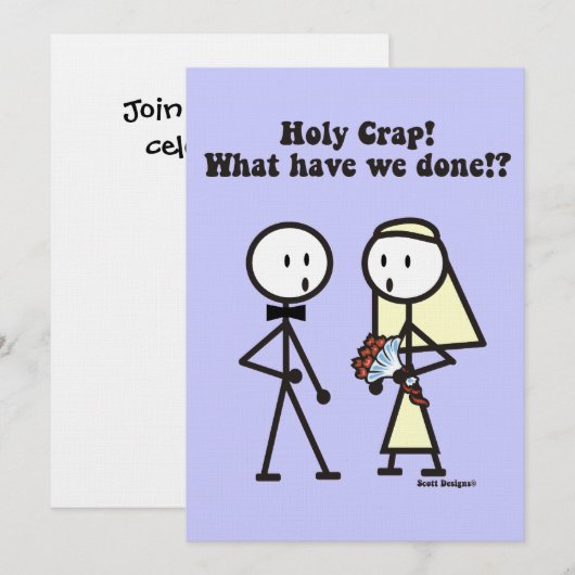 Wat hebben we gedaan Trouwfeest Kaart (Voorkant / Achterkant)