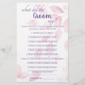 Wat heeft de Groom roze witte kleur laten vliegen? Flyer (Voorkant)
