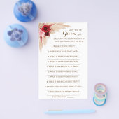 Wat heeft de Groom Say Vrijgezellenfeest Game Card Flyer (Enkel)