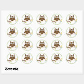 {wat heeft een baby?} ronde sticker (Vel)