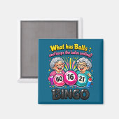 Wat heeft en houdt de dames lachend grappige bingo magneet (Voorkant / Achterkant)