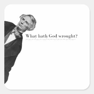 Wat heeft God gedaan? Samuel Morse Quote Vierkante Sticker