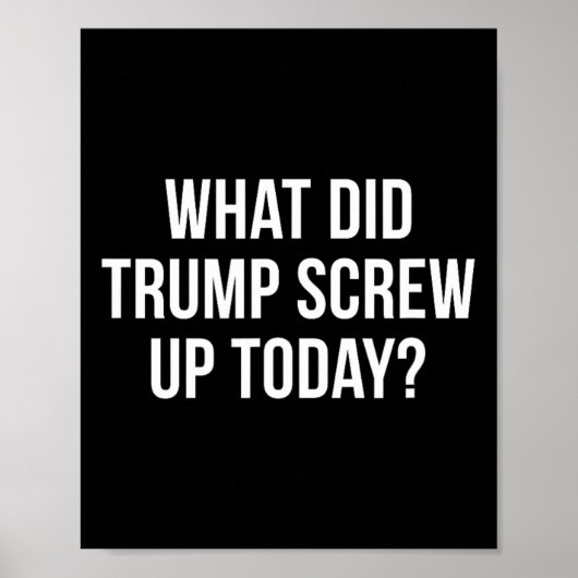 Wat heeft Trump vandaag verknoeid - Poster (Voorkant)
