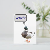 Wat het Briefkaart van de Duck WTD Funny (Staand voorkant)