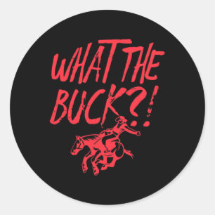Wat het Buck Paard Rodeo Cowboy Paardrijden Ronde Sticker