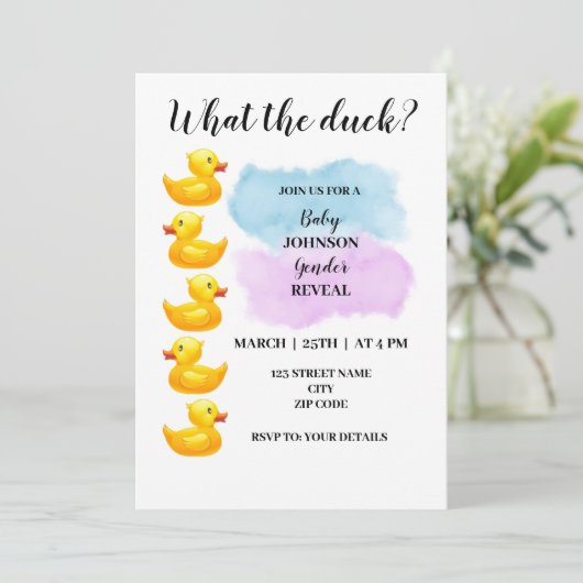 Wat het geslacht van de eenden onthult kaart (Staand voorkant)