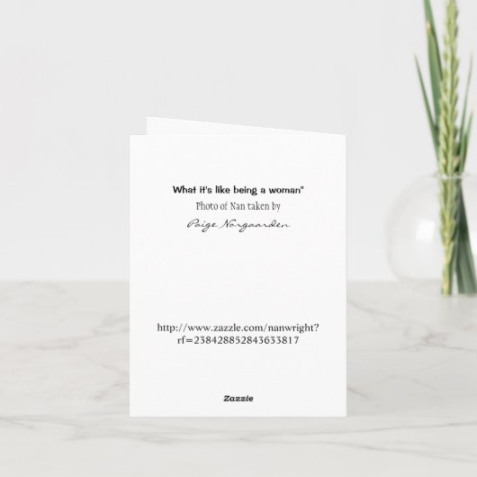 Wat het is als een vrouw... kaart (Achterkant)