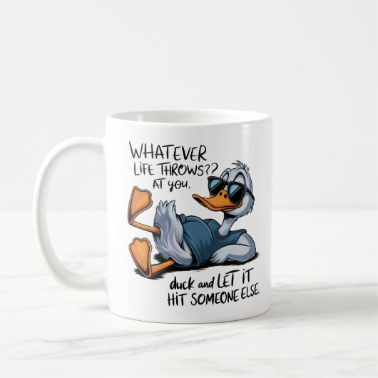 Wat het leven ook naar je toe gooit koffiemok (Links)