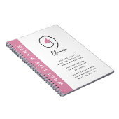 Wat het leven wil roze Motivatie quote Notitieboek (Rechterzijde)