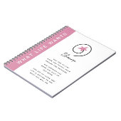 Wat het leven wil roze Motivatie quote Notitieboek (Linkerzijde)