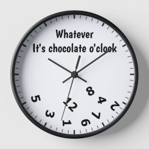 Wat het ook is Chocolate O'clock Grappige klok