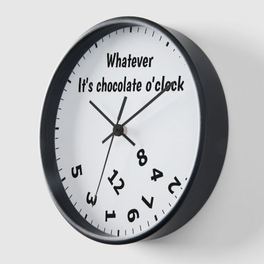 Wat het ook is Chocolate O'clock Grappige klok (Hoek)