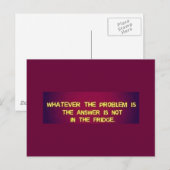 WAT HET PROBLEEM OOK IS, HET ANTWOORD ZIT NIET IN  BRIEFKAART (Voorkant / Achterkant)