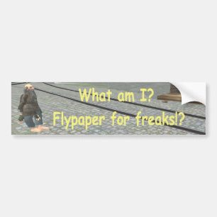 Wat het vliegenpapier van I voor freaks? ben! Bumpersticker