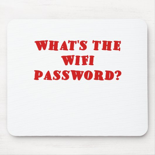 Wat het WiFi-wachtwoord is Muismat (Voorkant)