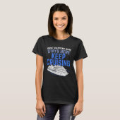 Wat hier gebeurt blijft hier grappig cruiseschip V T-shirt (Voorkant volledig)