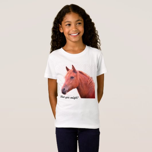Wat hinnik je? T-Shirt voor paardenliefhebbers voo (Voorkant volledig)