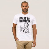 WAT HOMIES MANNEN RETRO FUNNY T-SHIRY T-SHIRT (Voorkant volledig)