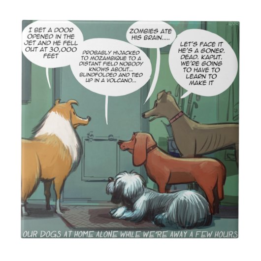 Wat Honden vrezen Rick London Grappig Tegeltje (Voorkant)