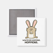 Wat Hoppens ook is, Hoppens Rabbit Pun Magnet (Voorkant / Achterkant)